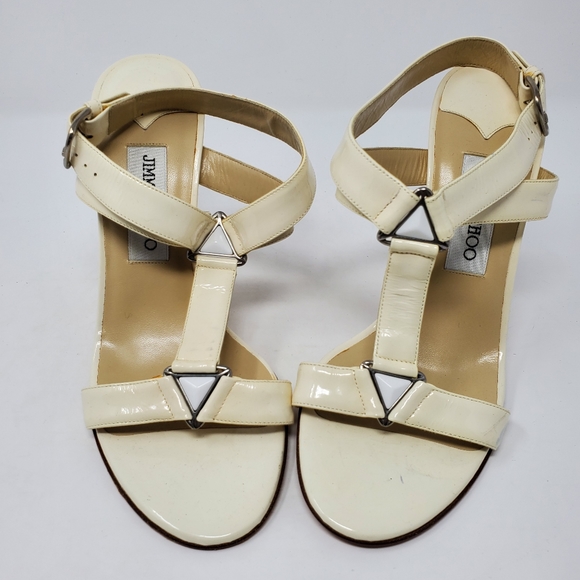 Jimmy Choo White Patent Pumps - Picture 2 of 8